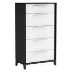 Moderna 5 drawer chest office storage organization, java & white