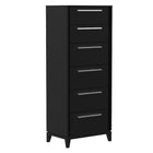Moderna 6 drawer chest storage organization for office home decor, java