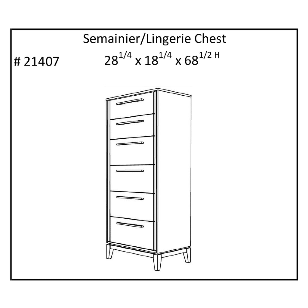 Bebelelo 6 Drawer Chest Storage Organization for Office Home Decor, Java & White