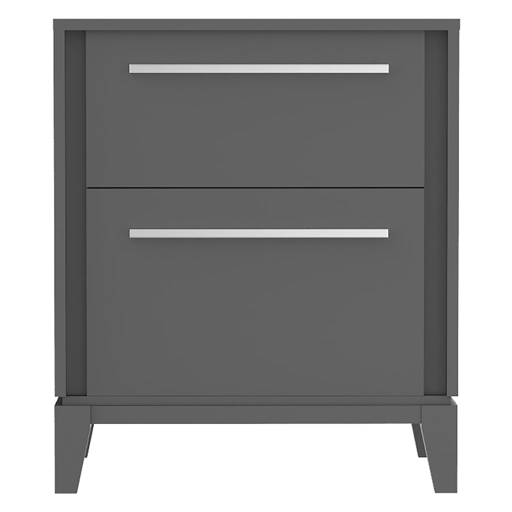 Bebelelo 2 Drawer Chest Office Storage Organization, Dark Grey