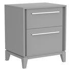Moderna 2 drawer chest office storage organization, light grey