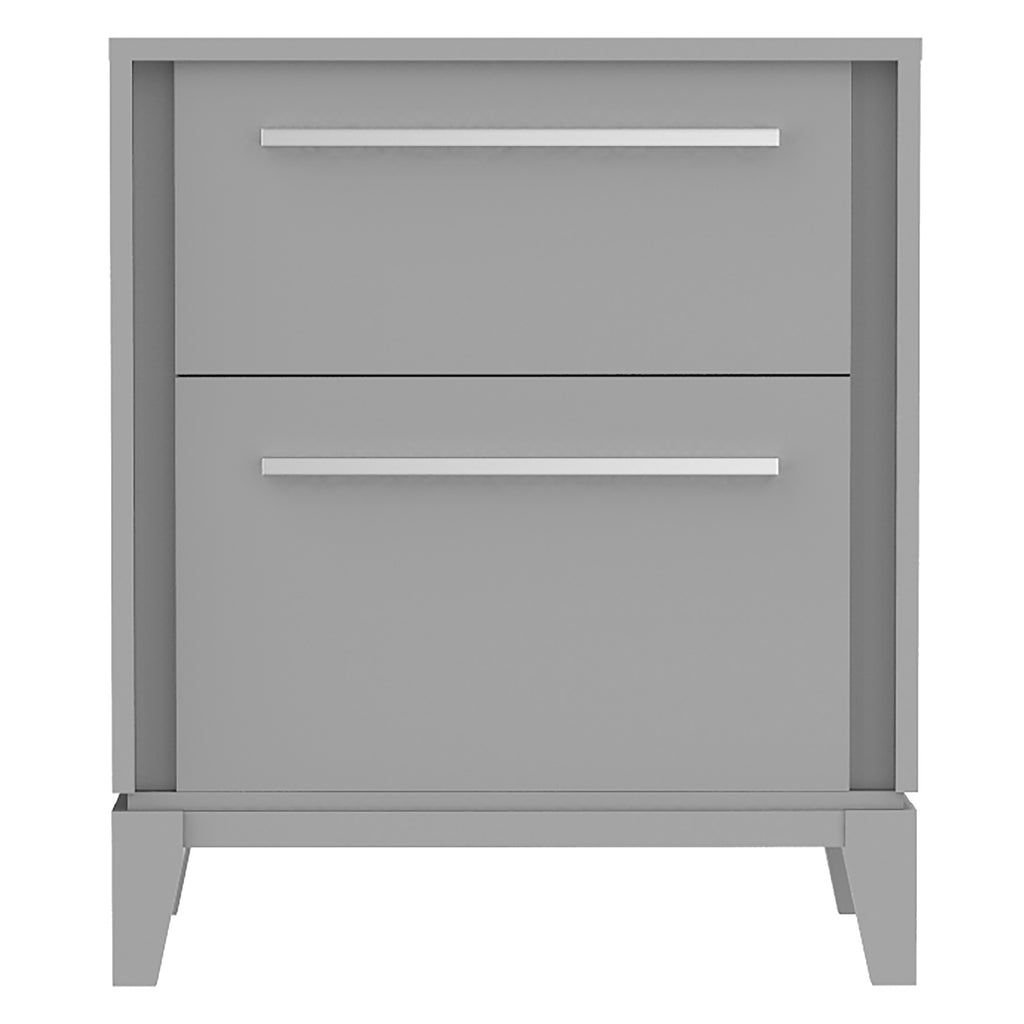Bebelelo 2 Drawer Chest Office Storage Organization, Light Grey