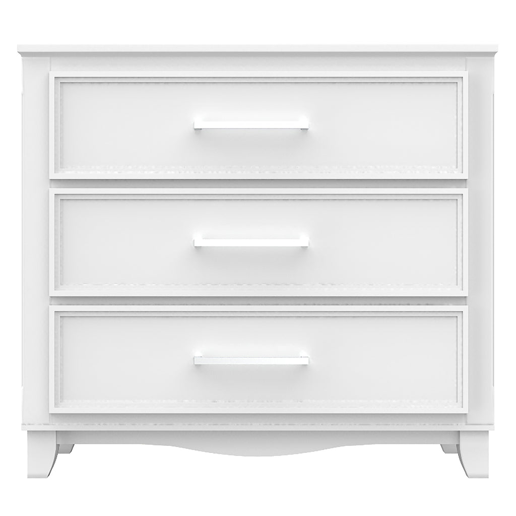 Bebelel 3 Drawer Chest Office Storage Organization, White