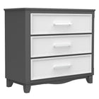3 drawer chest office storage organization, dark grey & white