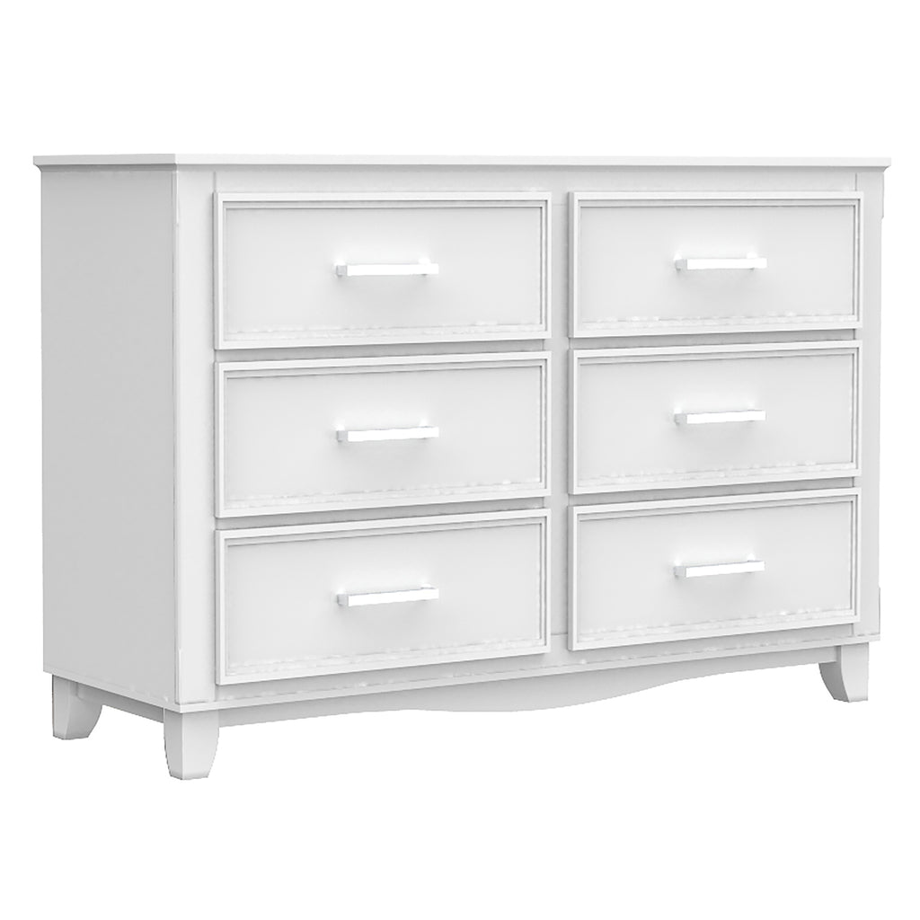 Bebelelo 6-Drawer Small Double Dresser Organization for Home Decoration, White