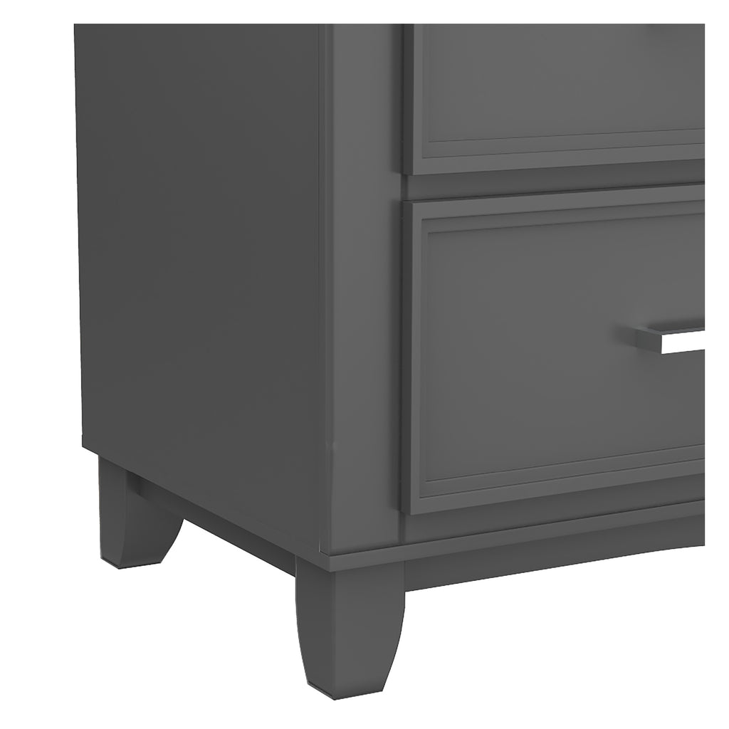 Bebelelo 6-Drawer Small Double Dresser Organization for Home Decoration, Dark Grey