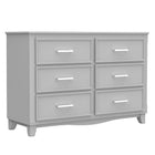 6-drawer small double dresser organization for home decoration, light grey