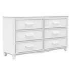6-drawer double dresser organization for home decor, white