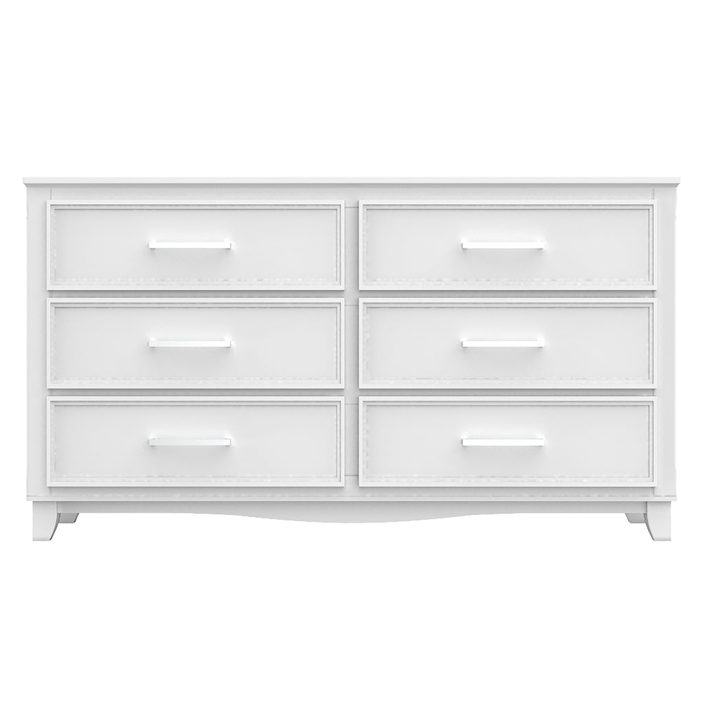 Bebelelo 6-Drawer Double Dresser Organization for Home Decor, White