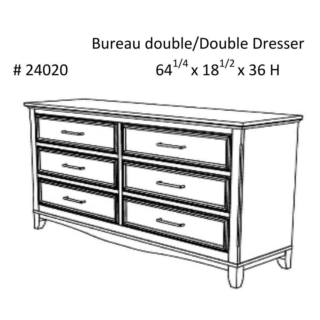 Bebelelo 6-Drawer Double Dresser Organization for Home Decor, White & Wood Barn