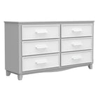 6-drawer double dresser organization for home decor, grey & white