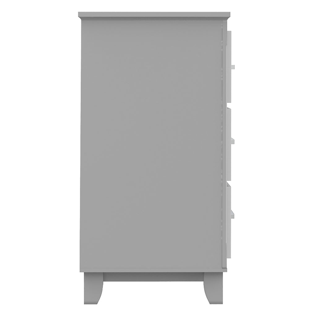 Bebelelo 6-Drawer Double Dresser Organization for Home Decor, Grey & White