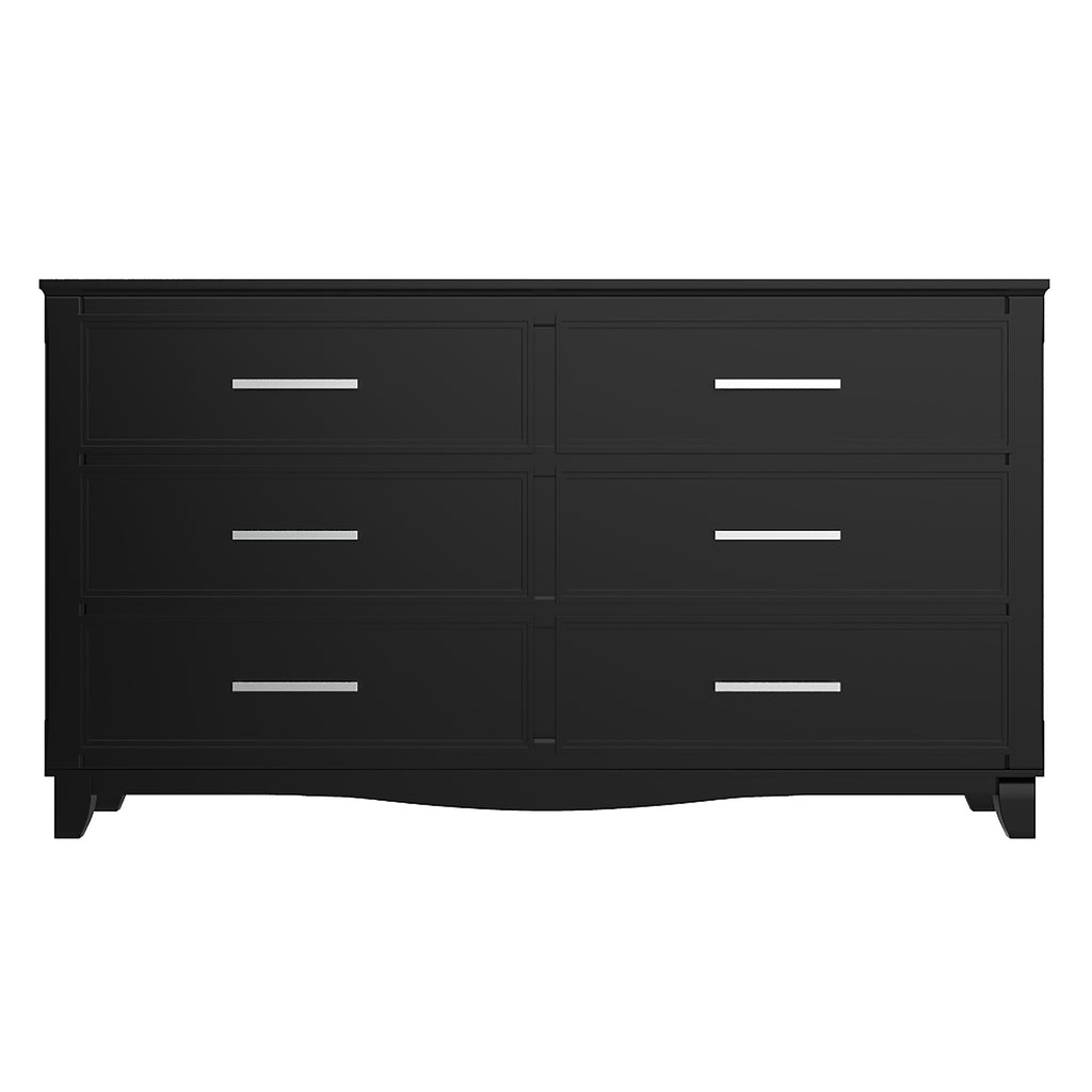 Bebelelo 6-Drawer Double Dresser Organization for Home Decor, Java