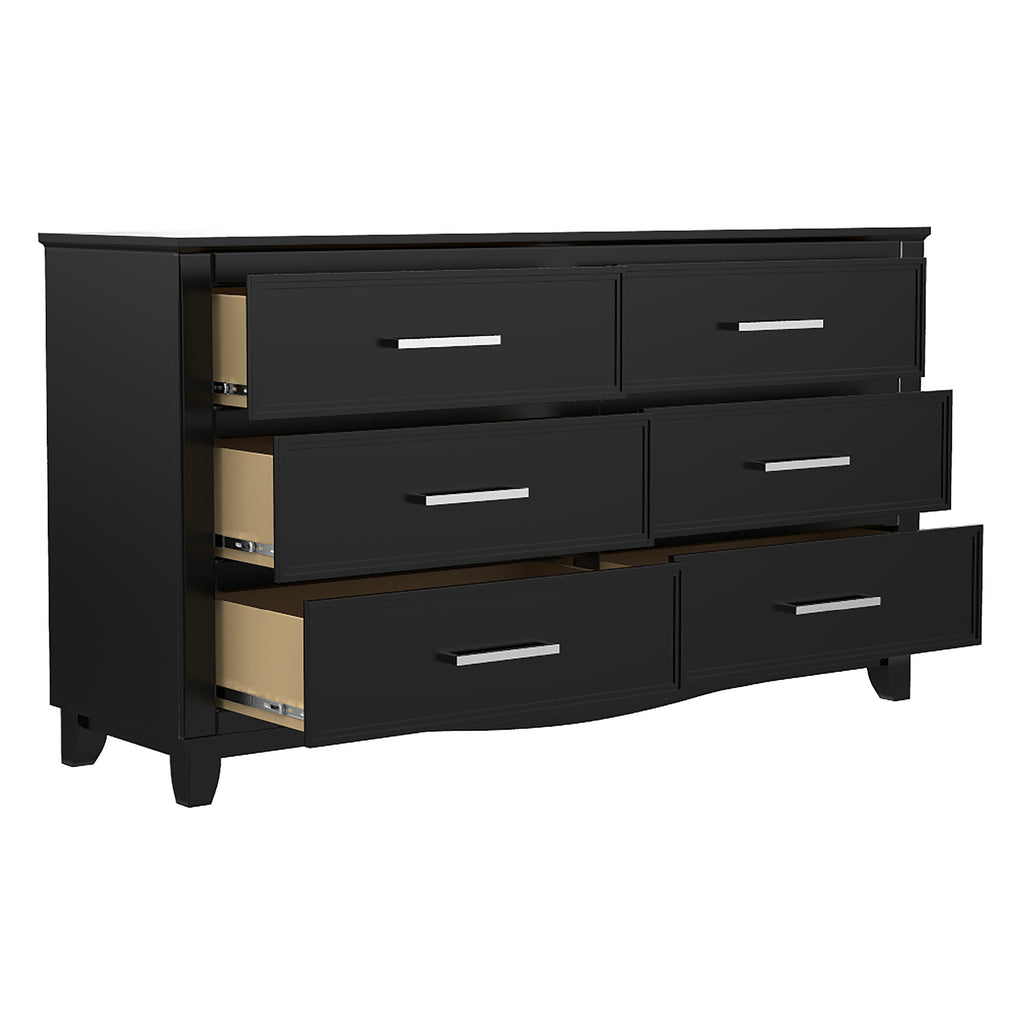 Bebelelo 6-Drawer Double Dresser Organization for Home Decor, Java