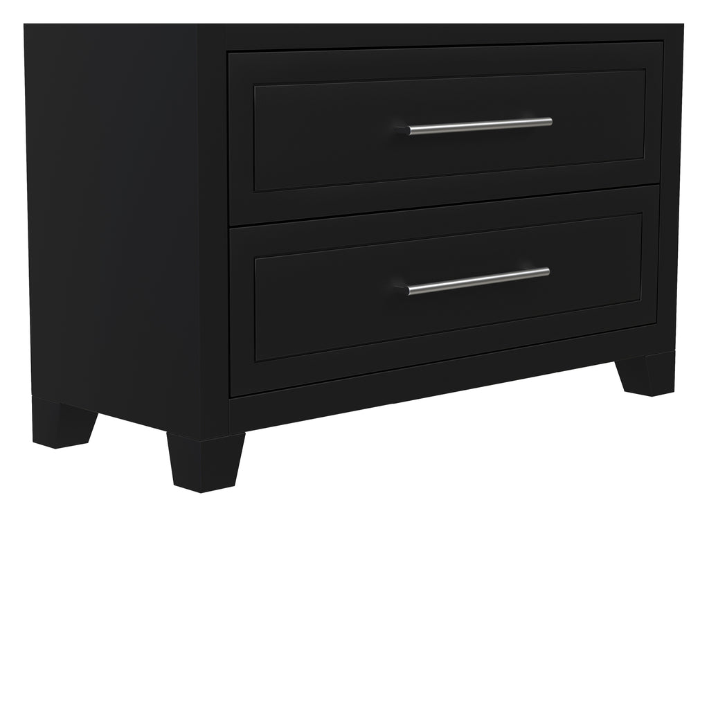 emma armoire storage organizer - shelves with 2 drawers home decor, java