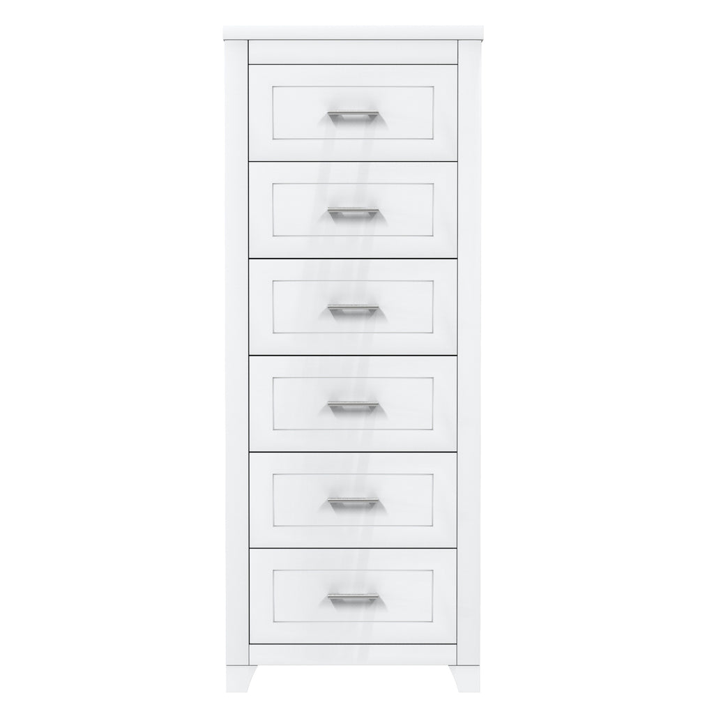 emma 6-drawer double dresser organization for home decoration, white