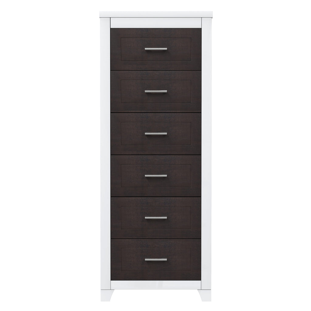 emma 6-drawer double dresser organization for home decoration, white & wood barn