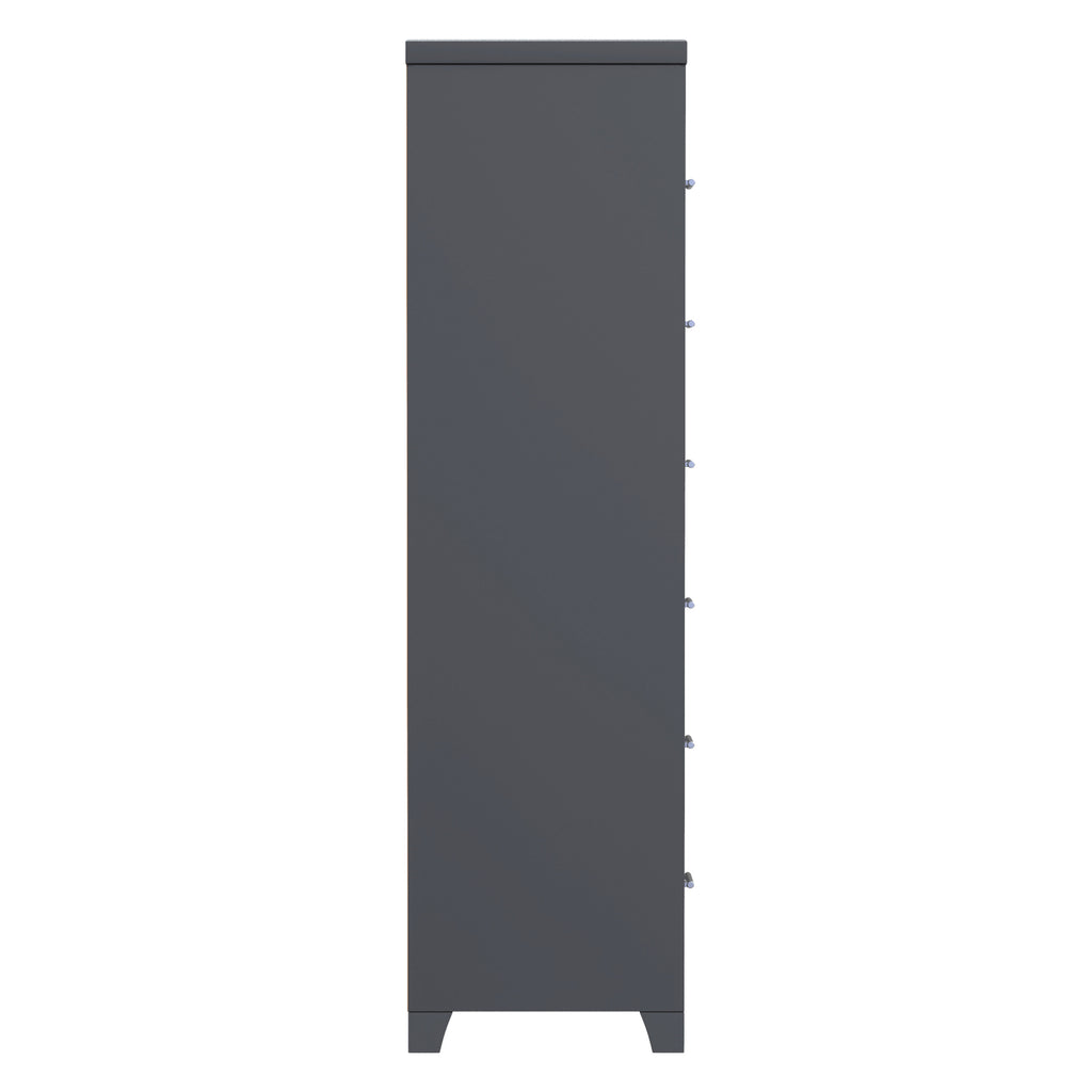 emma 6-drawer double dresser organization for home decoration, dark grey