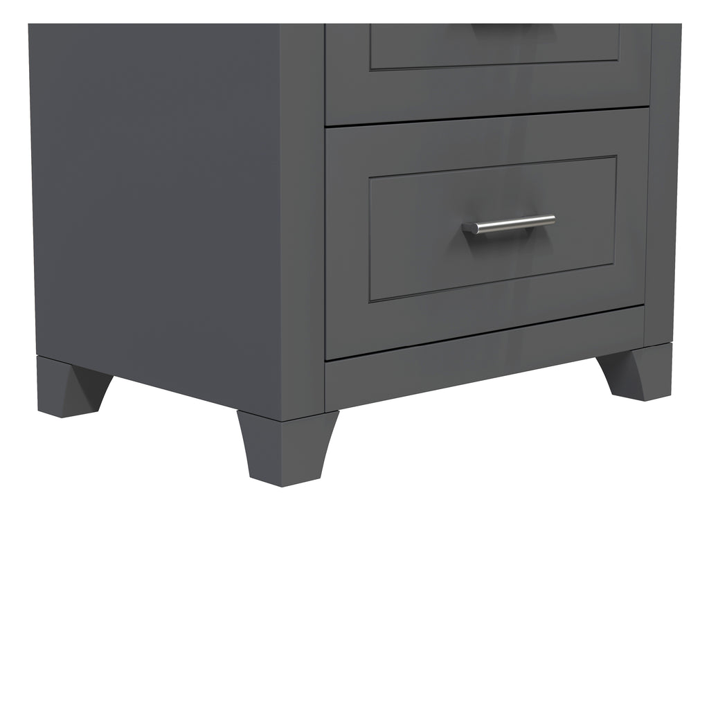 emma 6-drawer double dresser organization for home decoration, dark grey
