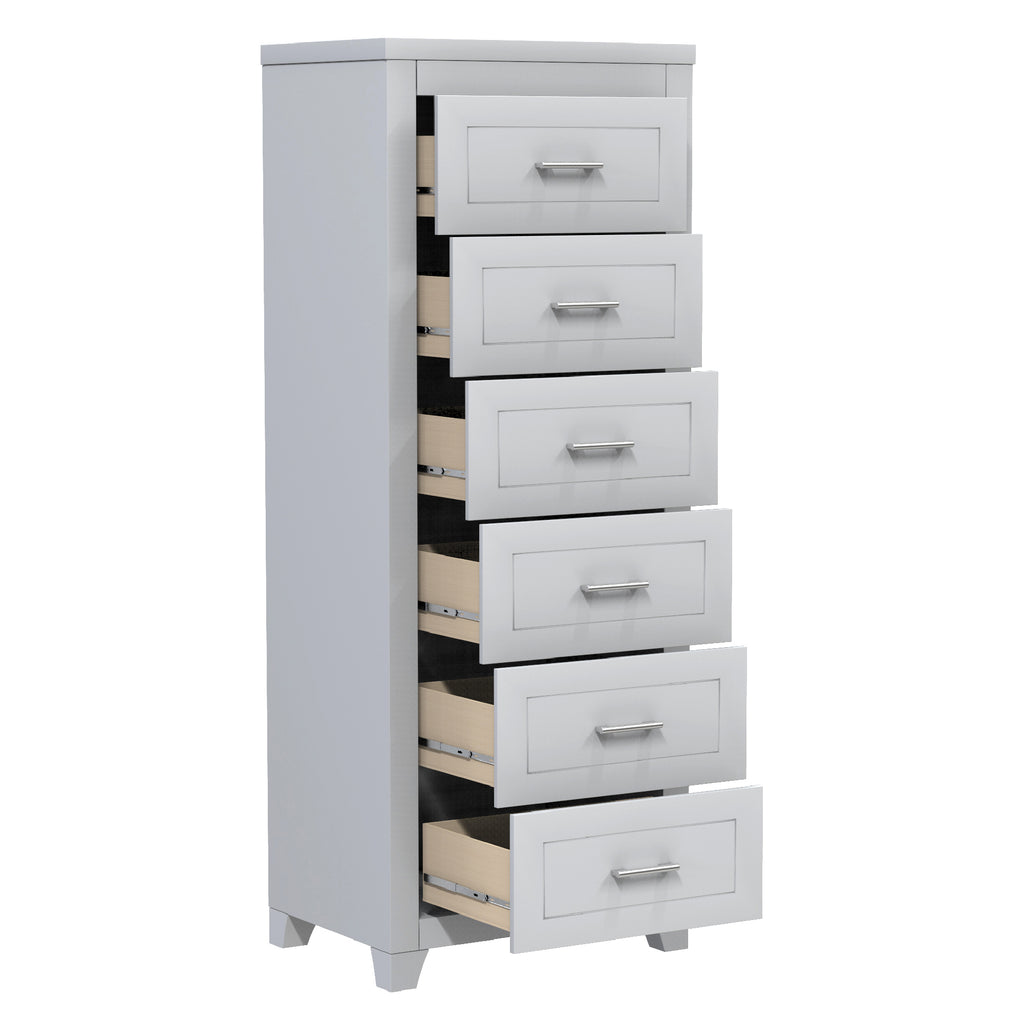 emma 6-drawer double dresser organization for home decoration, light grey