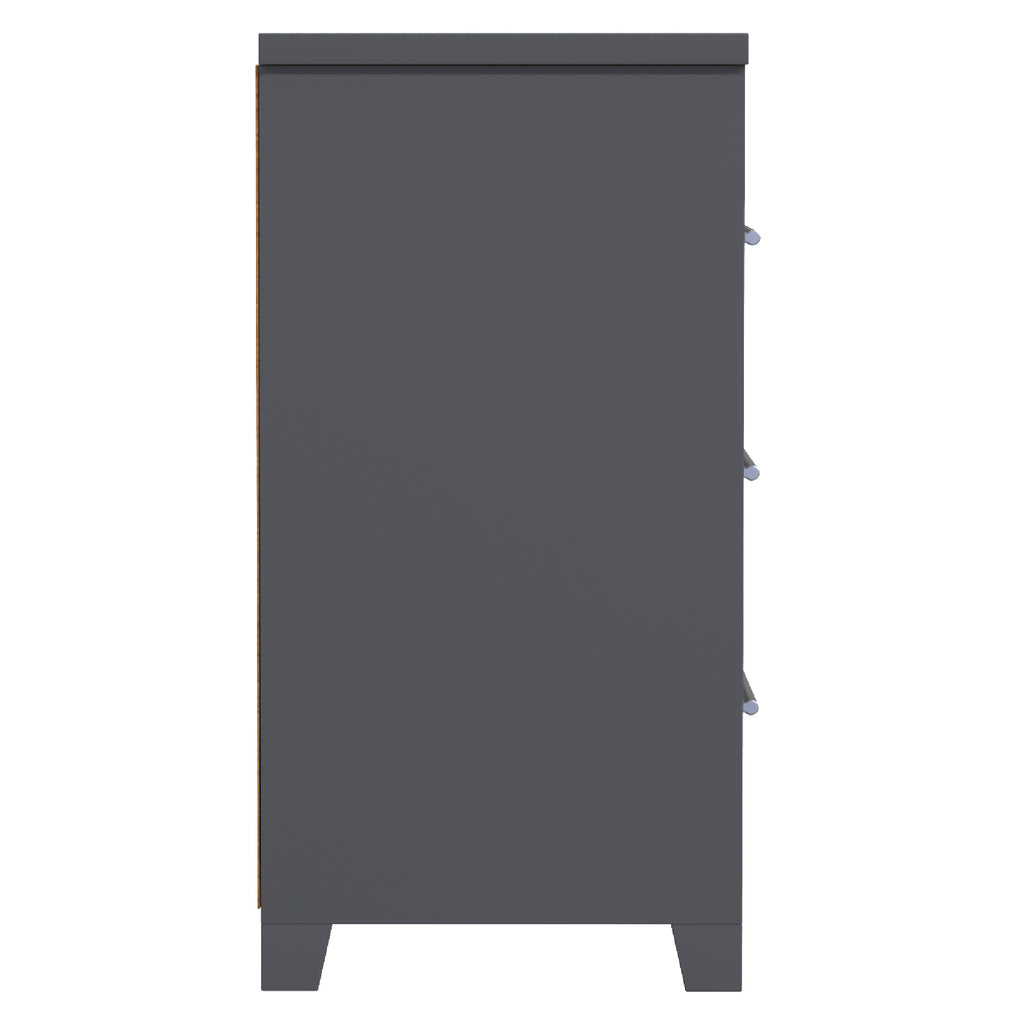 6-drawer double dresser organization for home decor, dark grey & white