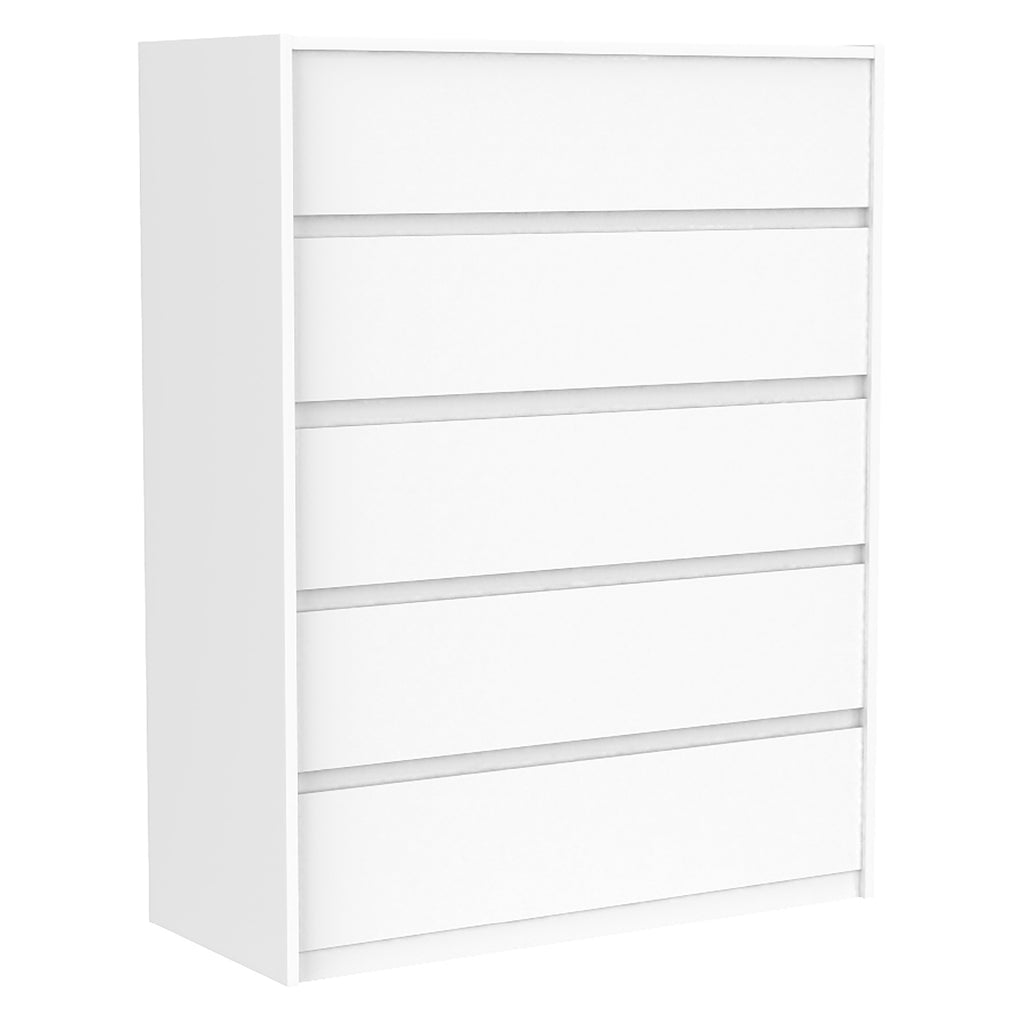 Farona 5 drawer chest storage for nursery bedroom, white