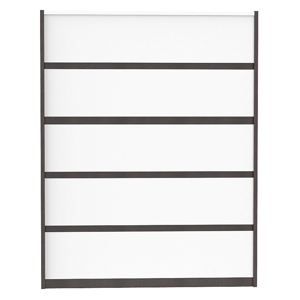 Farona 5 drawer chest storage for nursery bedroom, wood burn & white