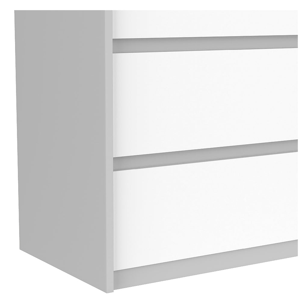 Farona 5 drawer chest storage for nursery bedroom, light grey & white