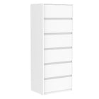 Farona 6 drawer chest office storage organization, white
