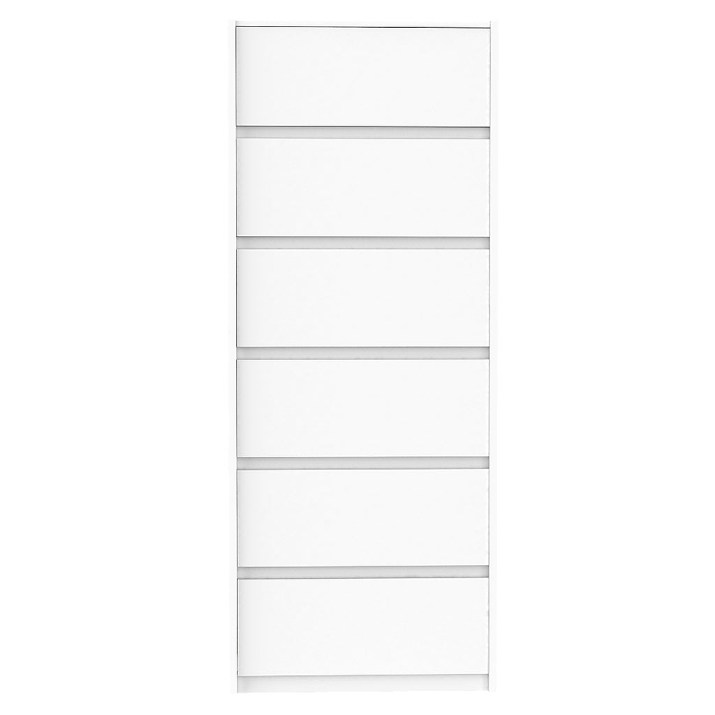 Farona 6 drawer chest office storage organization, white