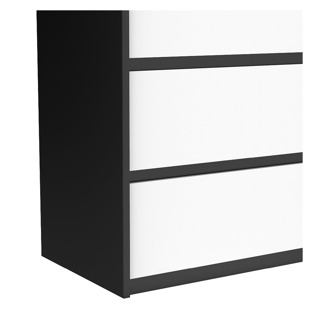 Farona 6 drawer chest office storage organization, java & white