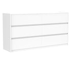 Farona 6 drawer double dresser for bedroom decoration, white