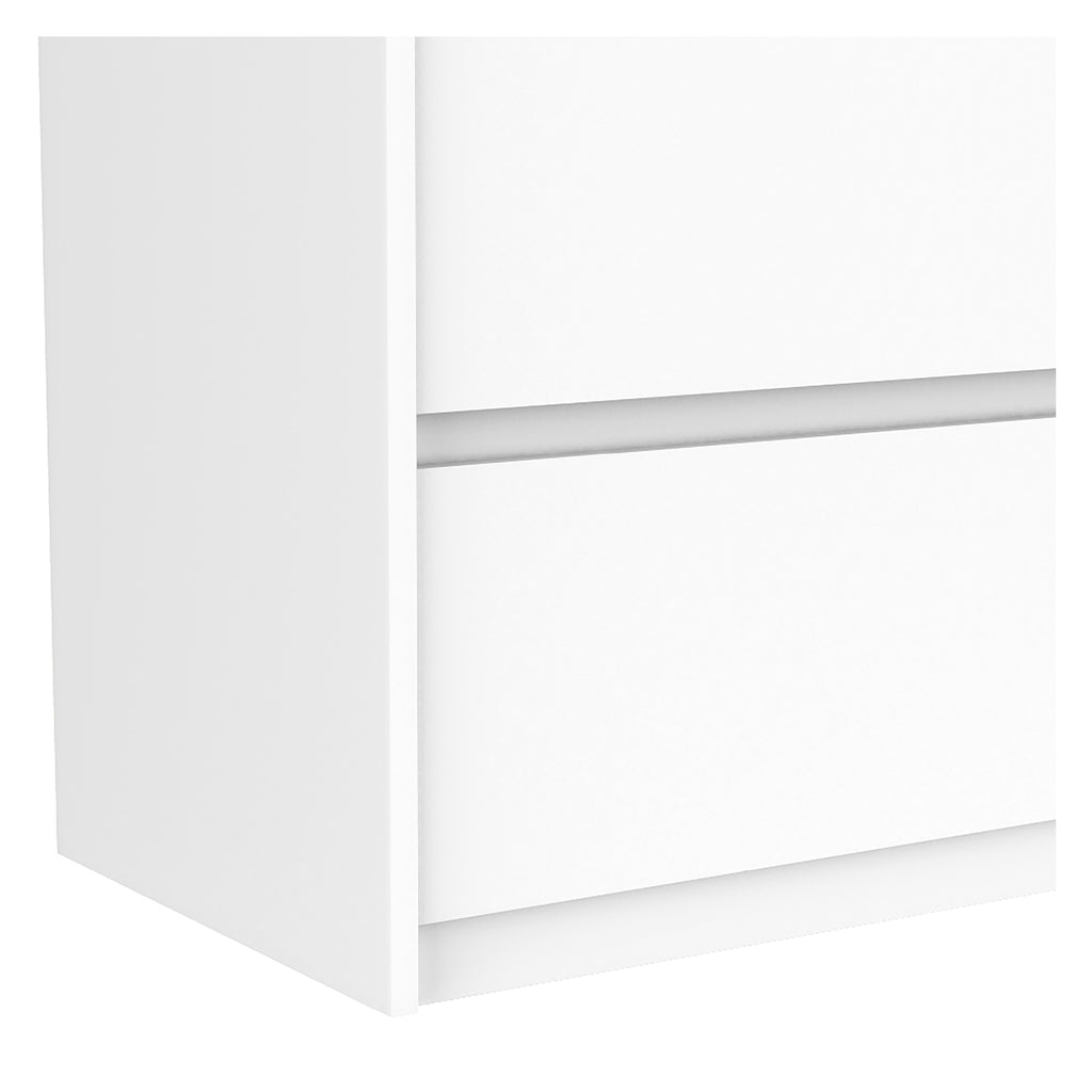 Farona 6 drawer double dresser for bedroom decoration, white