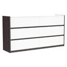 Farona 6 drawer double dresser for bedroom decoration, wood barn & white