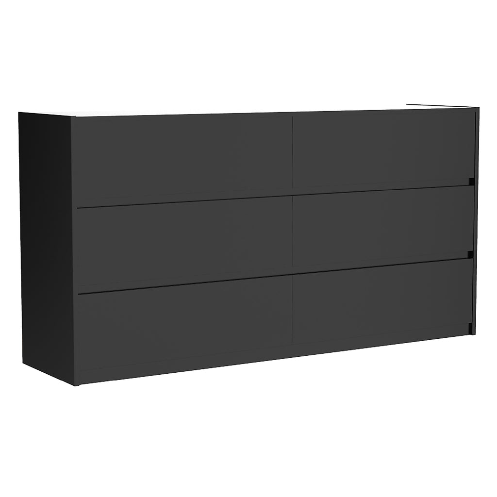 Farona 6 drawer double dresser for bedroom decoration, java