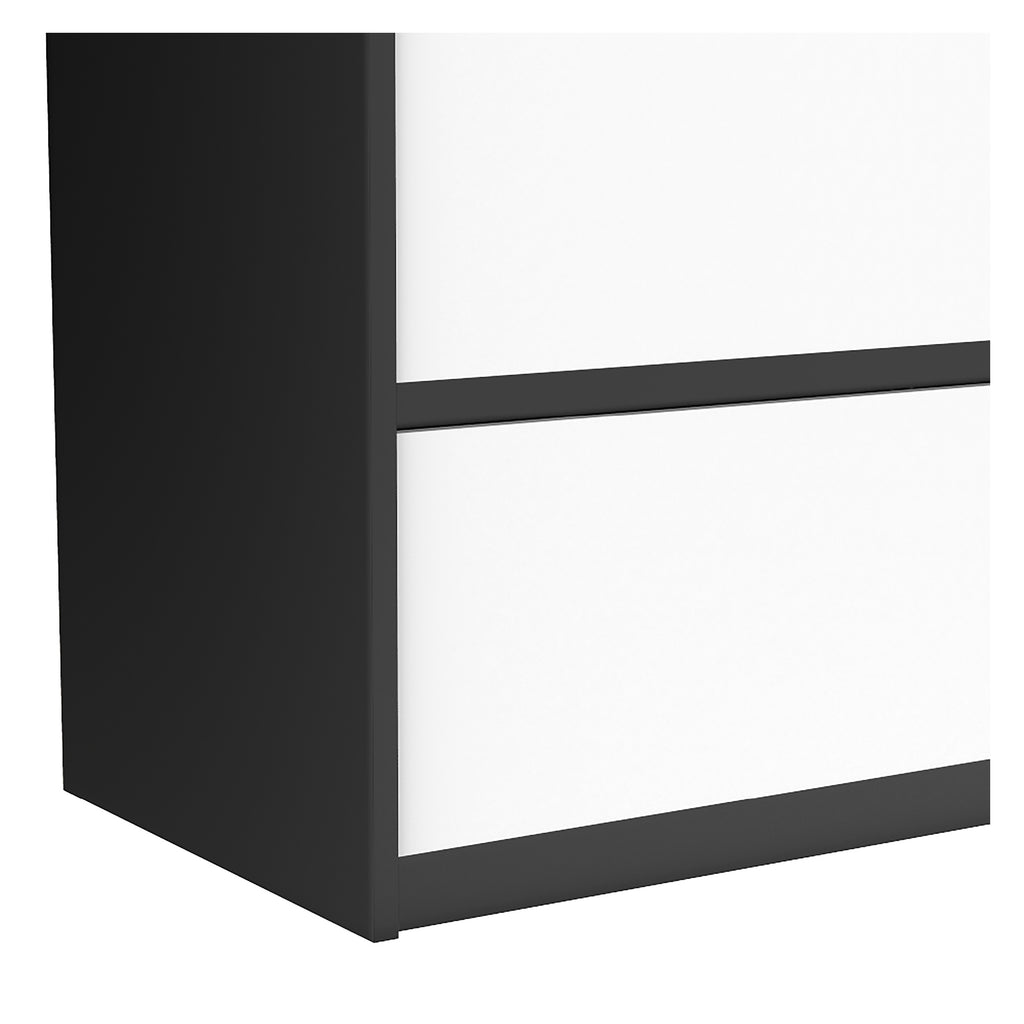 Farona 6 drawer double dresser for bedroom decoration, java & white