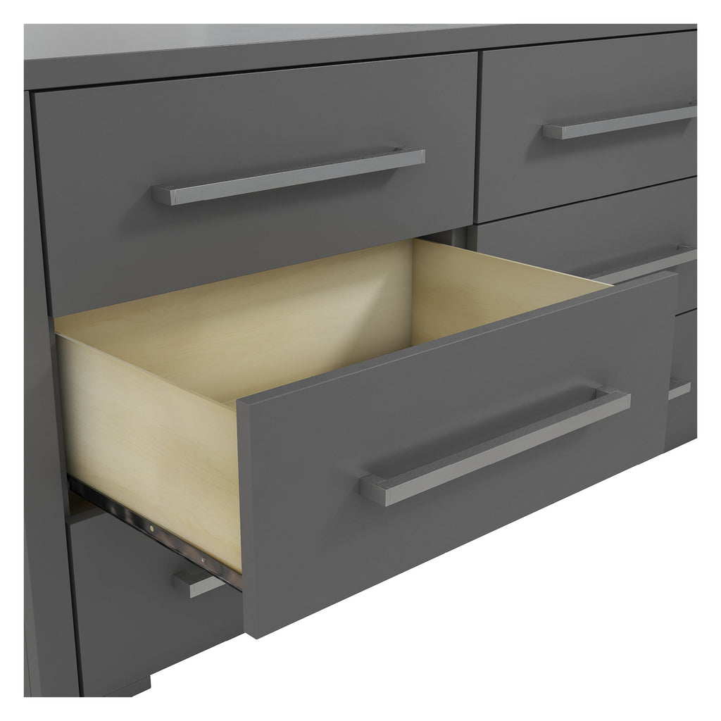 joanna 6-drawer small double dresser organization for home decoration, dark grey