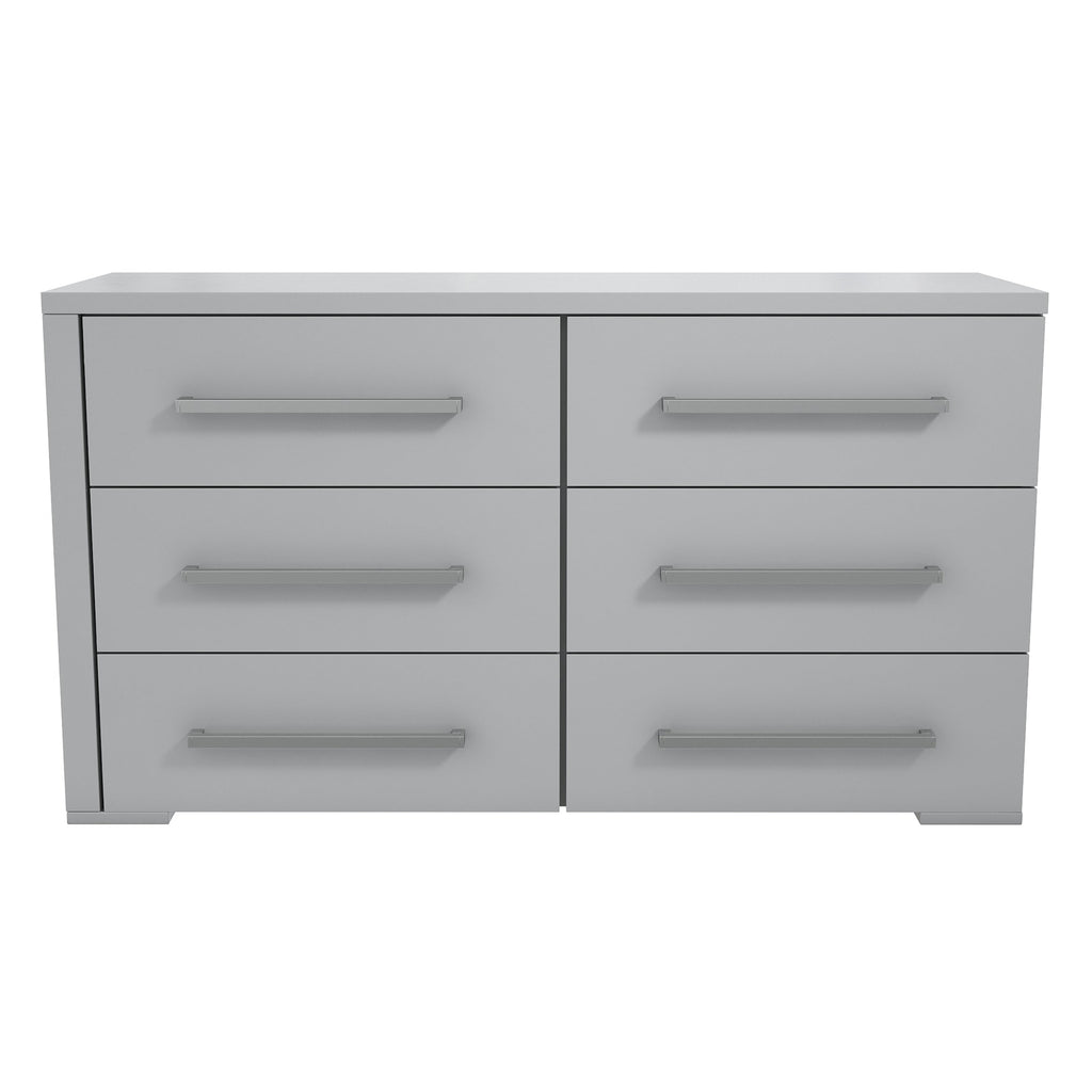 joanna 6-drawer small double dresser organization for home decoration, light grey
