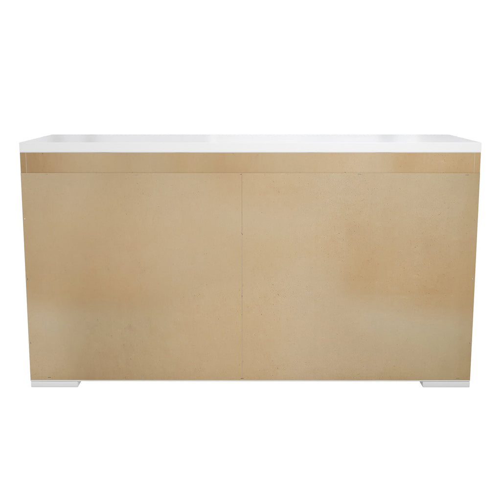 joanna 6-drawer small double dresser organization for home decoration, white & walnut