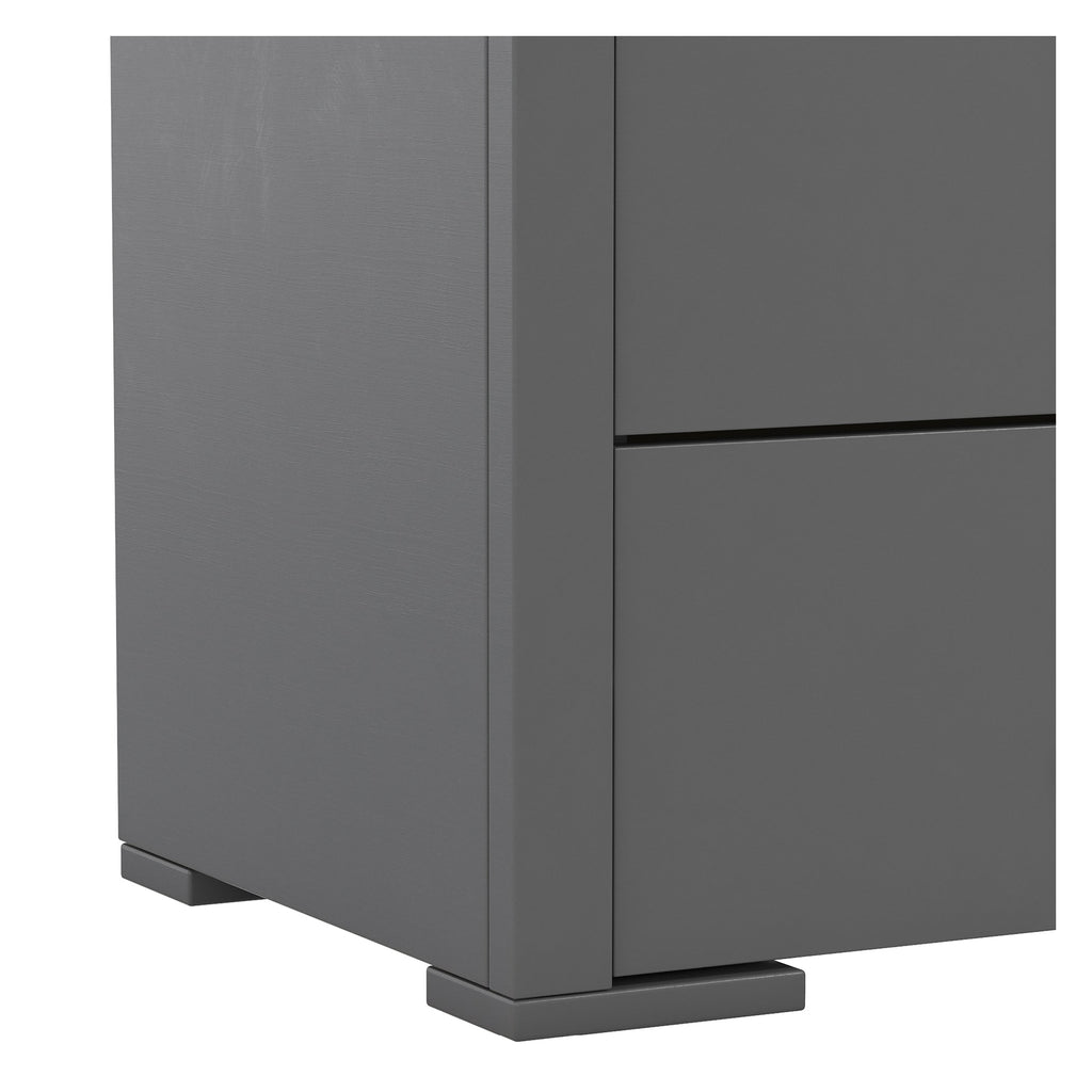 joanna 5 drawer chest office storage organization, dark grey