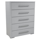 joanna 5 drawer chest office storage organization, light grey
