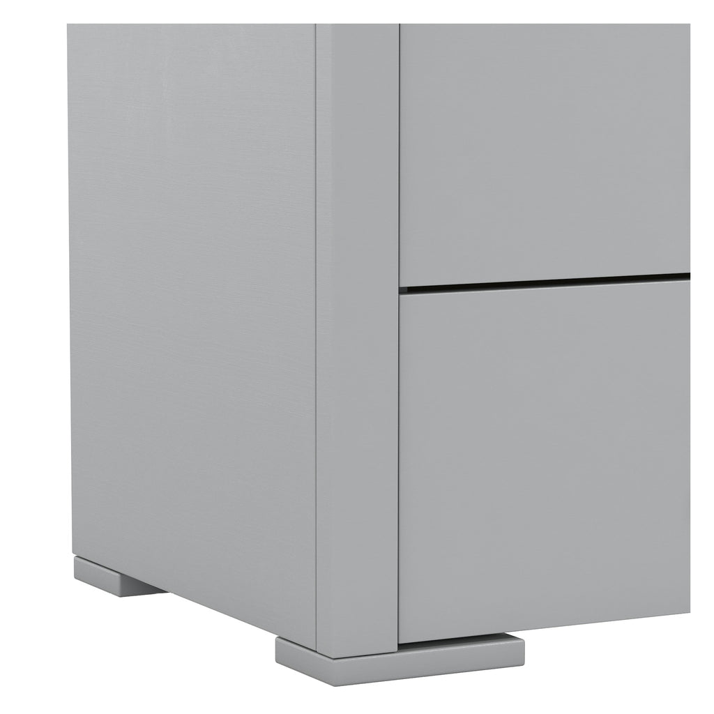 joanna 5 drawer chest office storage organization, light grey