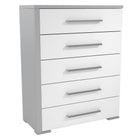 joanna 5 drawer chest office storage organization, grey & white