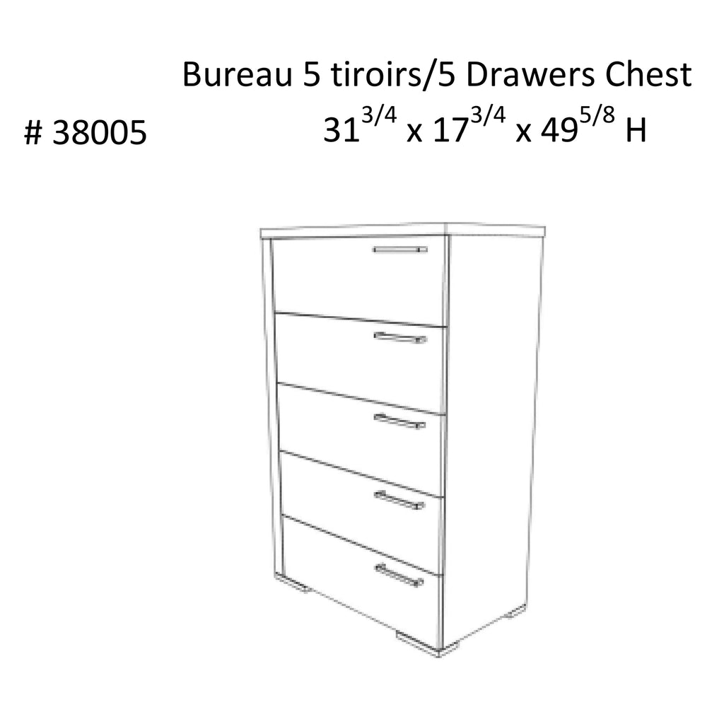 joanna 5 drawer chest office storage organization, java