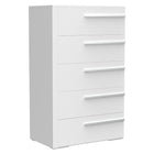 Gabriella 5 drawer chest storage for nursery bedroom, white