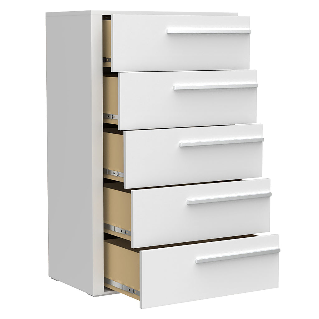 Bebelelo 5 Drawer Chest Office Storage Organization, for Home Decor, White