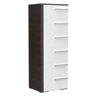 Gabriella 6 drawer chest storage for nursery bedroom, white & wood burn