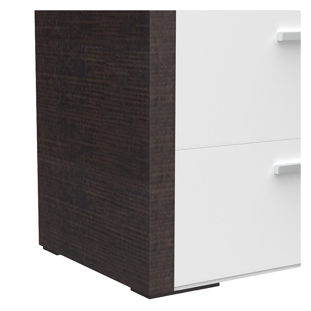 Bebelelo 6 Drawer Chest Office Storage Organization, White & Wood Burn