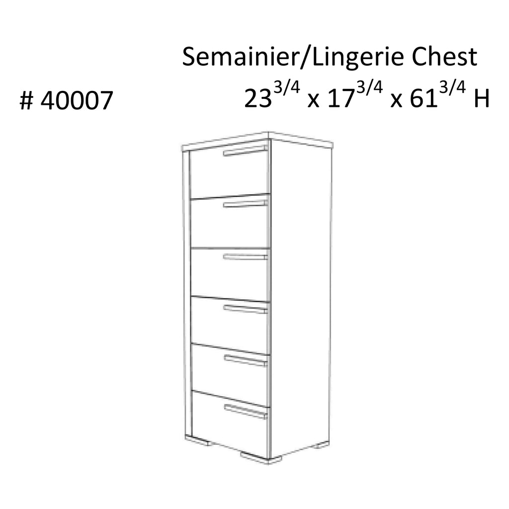 Bebelelo 6 Drawer Chest Office Storage Organization, White & Wood Burn