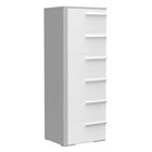 Gabriella 6 drawer chest storage for nursery bedroom, light grey & white